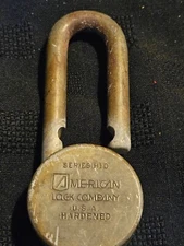 Rare American Padlock Lock 5" Series H-10