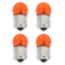 Set Of 4 Mini 1156 Turn Signal Bulbs - Single Filament - Amber