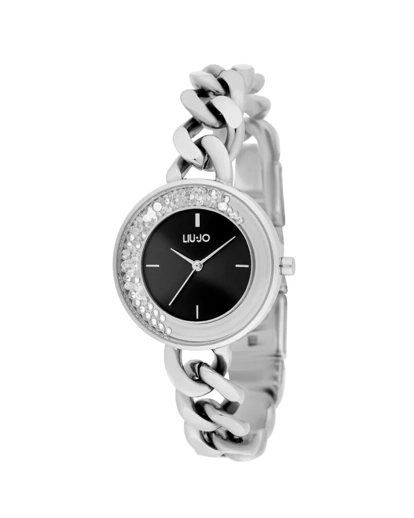 Orologio Donna Liu-Jo TLJ2239 Con Quadrante Nero E Cinturino A Catena