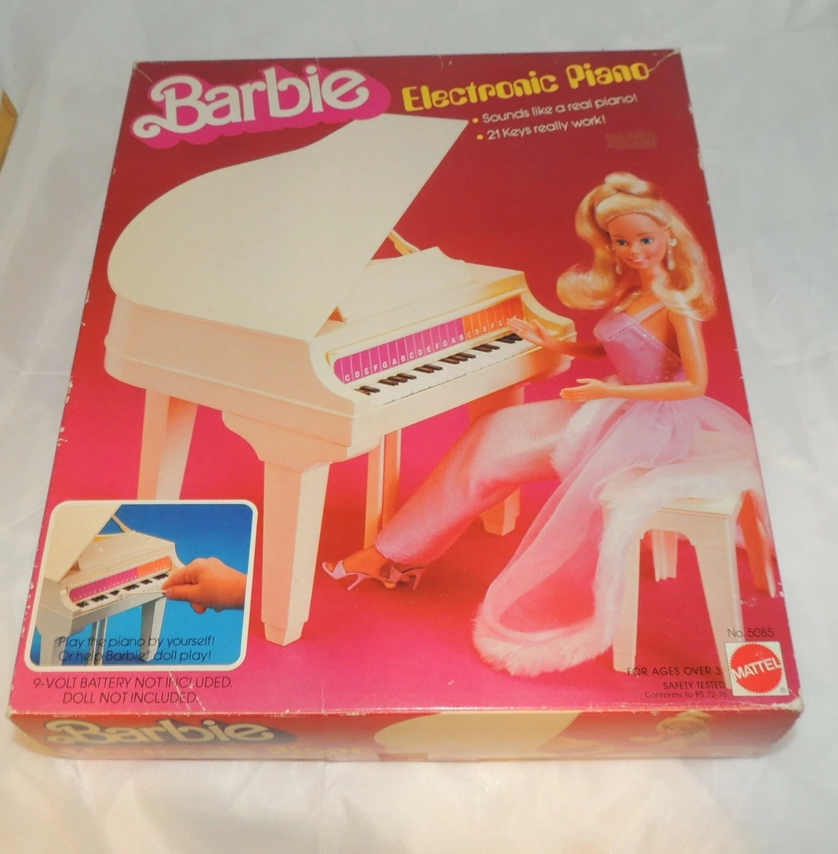 Vintage Barbie 1981 Grand Piano Mattel Bench Sheet Music