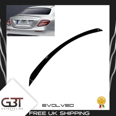 GBT-AUTOSTYLING FOR MERCEDES E CLASS W213 SALOON C63 STYLE BOOT SPOILER GLOSS BLACK LIP 2016 +