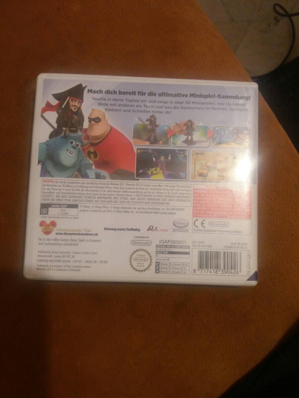 Disney Infinity Nintendo 3DS Spiel Modul (Ohne Spielfiguren