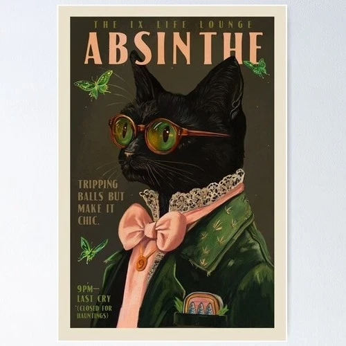 vintage cat poster products for sale | eBay