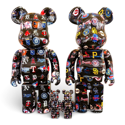 MEDICOM TOY BE@RBRICK National League American League Black 100