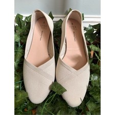 Time and Tru Beige Pointed-Toe Slip-On Flats