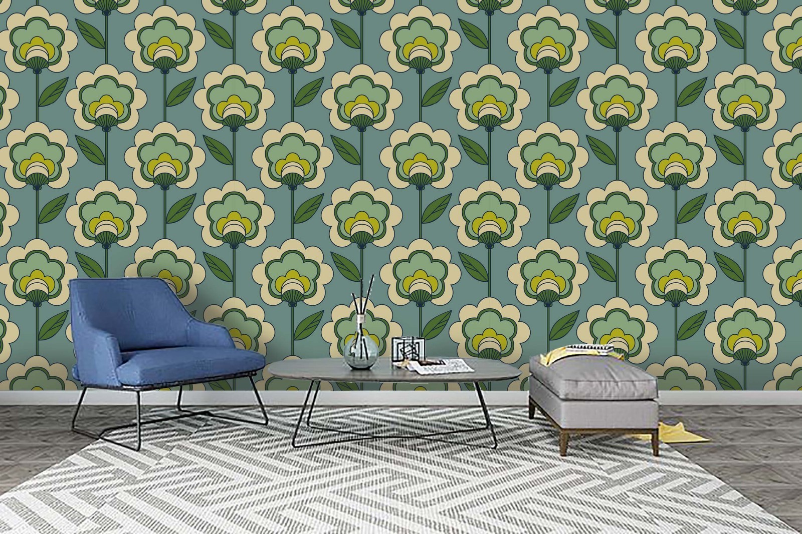 3D Abstract Flower Pattern Wall Murals Wallpaper Murals Wall Sticker