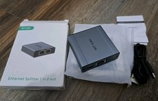 MT-VIKI Ethernet Splitter 1 to 2 High Speed 1000Mbps Gigabit Dual RJ45 Splitter