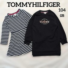 TOMMY HILFIGER Dress Set 100cm 104cm Striped Twin 2-Piece