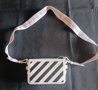 Off-White Diag Mini Flap Bag Weiß Schwarz