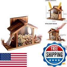 Zliiesns Chipmunk Squirrel Feeder Brown