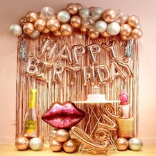Rose Gold birthday decorations for women happy birthday party decorations fo...