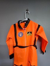 Kids Astronaut Costume Jumpsuit Orange large