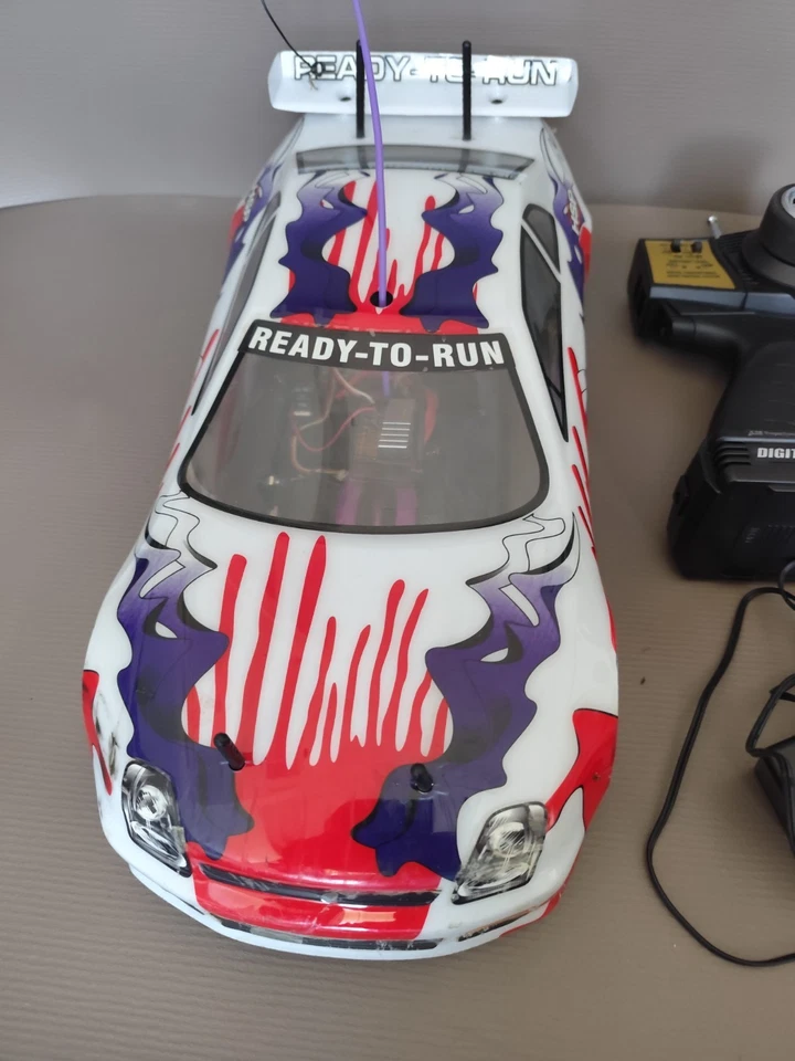 Hsp 1/10 RC On Road Drift 4wd Elettrica + Radio + Batteria + Carica Batteria - Immagine 4 di 4