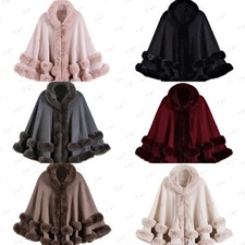 Women's Prom Genuine Warm Elegant Knitted Cape Stole Wedding Shawl Wraps Winter