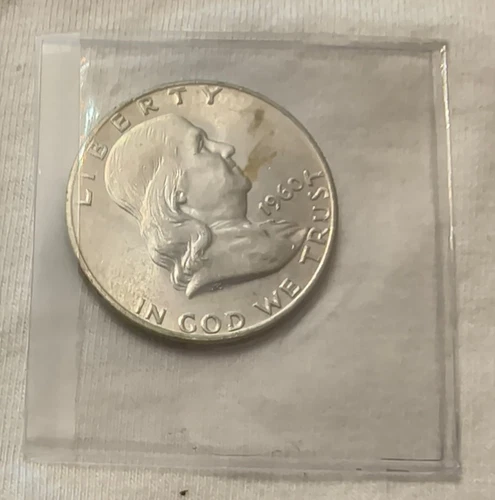 1960 D FRANKLIN HALF DOLLAR == UNCIRCULATED == 90% SILVER