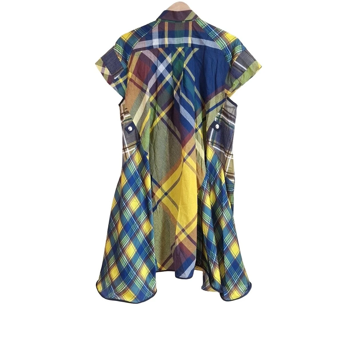 Abito multi donna giallo navy 18 03911 Auth Sacai 18 03911