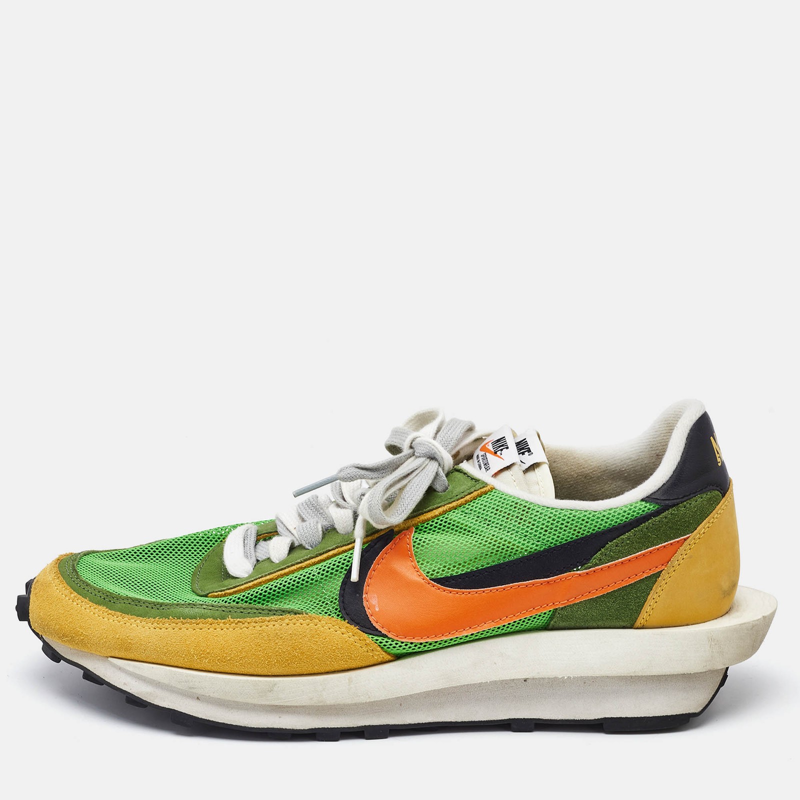 SACAI X NIKE Sneakers Nike x Sacai multicolore in rete e pelle LDWaffle Green Gusto taglia 46