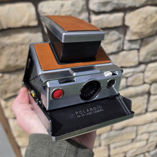 Polaroid SX-70 Land Camera Vintage Folding Instant Camera Brown Leather Case