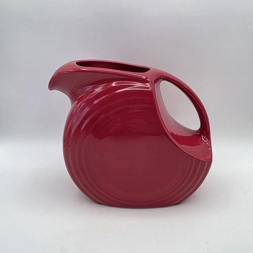 Fiesta Ware Scarlet Red Large 7.5" Disc Pitcher 67oz Homer Laughlin
