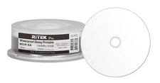 Ritek Pro 25GB BD-R Archival Grade Printable Discs Water Resistant 4X Speed
