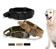Heavy Duty Dog Training Collar Leash Reinforced with Metal Buckle