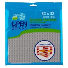 Open Bricks Baseplate 32x32 light grey 1