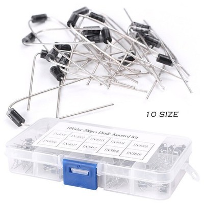 Common use Diode assorted kit box 1N4001~1N4007 1N5817~1N5819 10ValueX20pcs Set