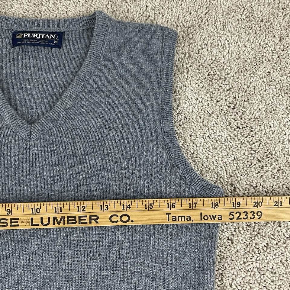 Vintage Sweater Vest Men’s M USA Grandpa Grunge Preppy Rockabilly 80s 70s 11 - Image 4 of 4