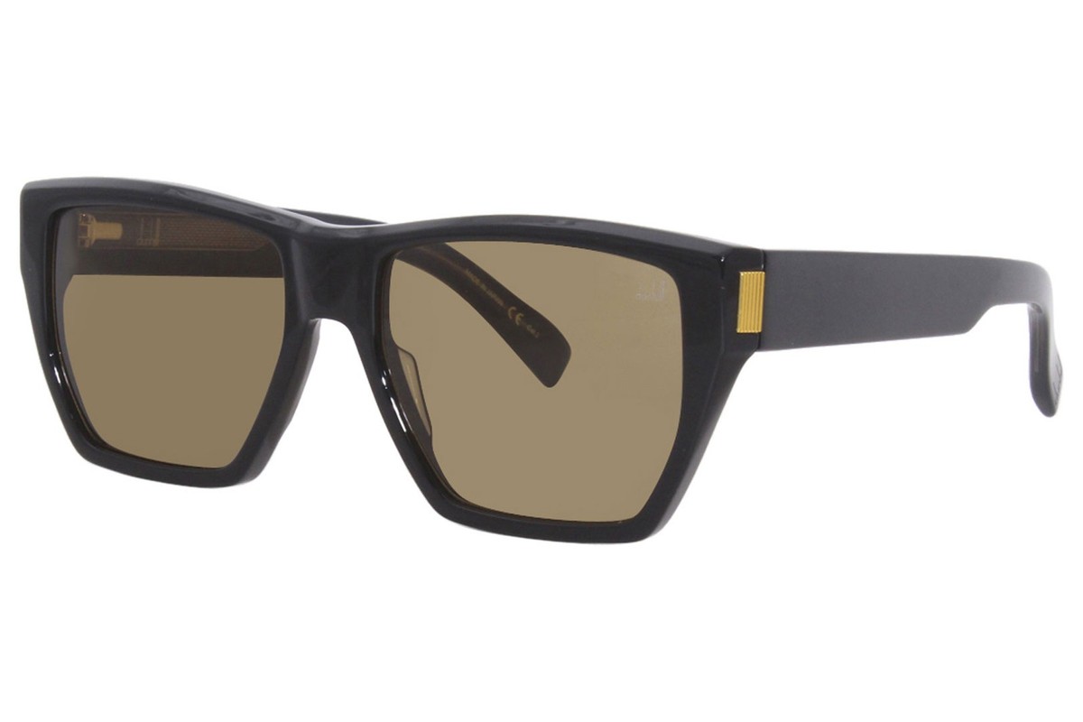Dunhill Jagger DU0031S 001 Sunglasses Men's Black/Brown Lenses