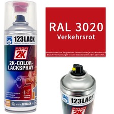 2K Lackspray RAL 3020 Farbe VERKEHRSROT Glän...