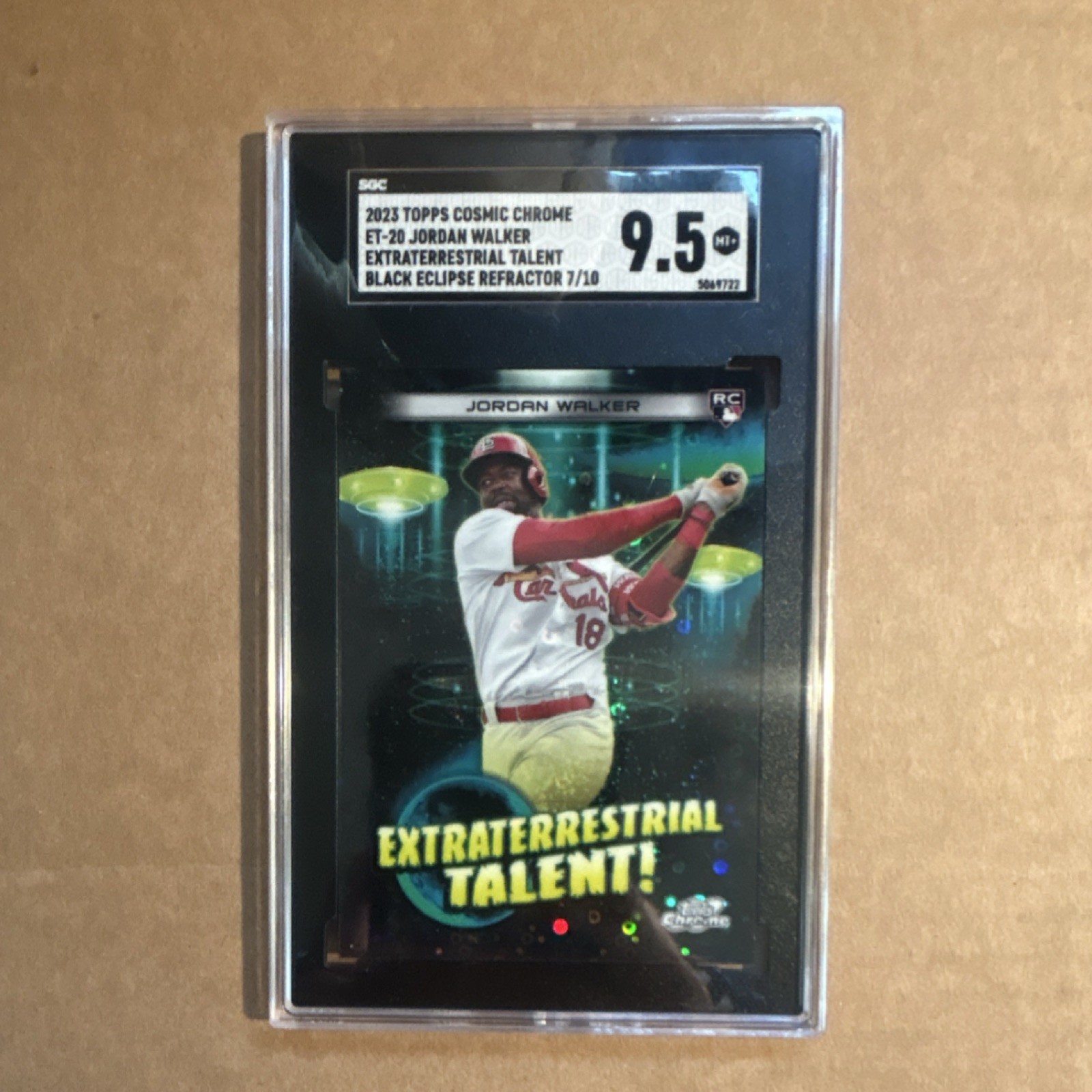 2023 Topps Cosmic Chrome Jordan Walker ET-20 Black Eclipse /10 SGC 9.5