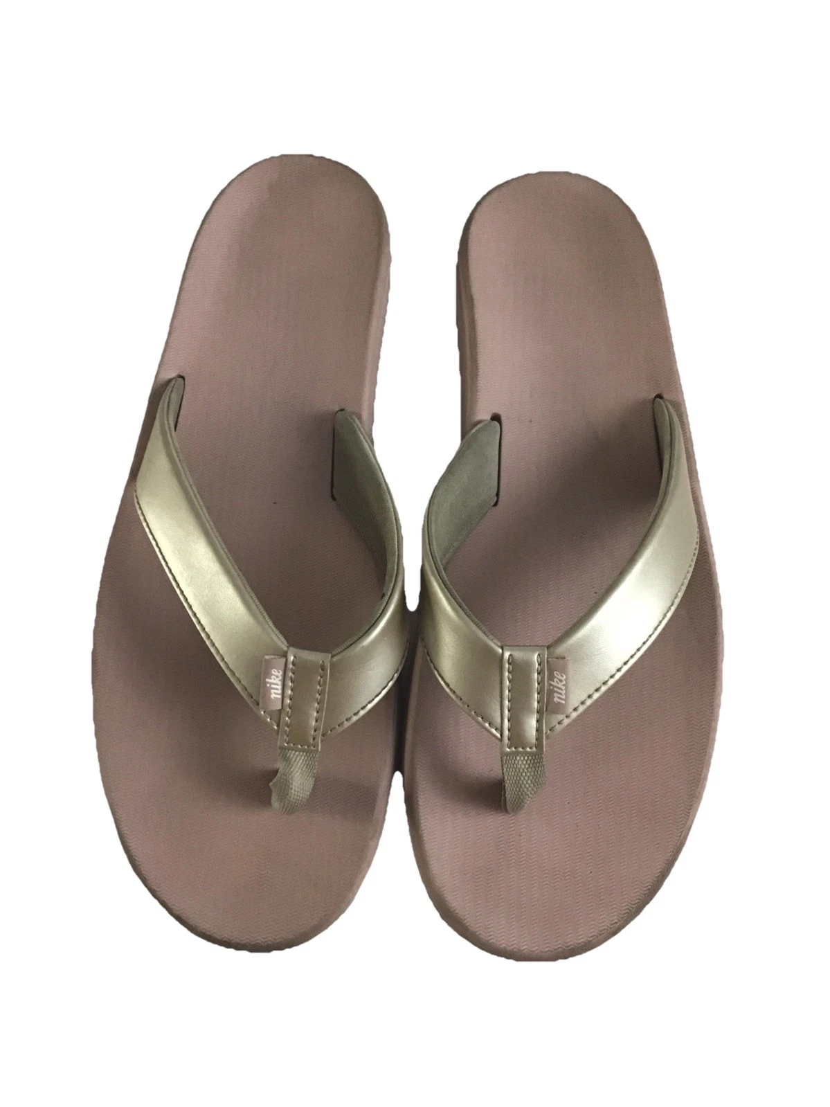 Sandali infradito donna Nike Bella Kai Thong taglia 11 oro rosa