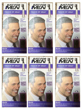  6 Pack Just For Men Touch of Gray Black Hair Color Ammonia-Free Single Use Kit