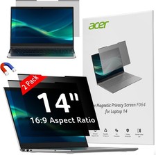 Magnetic Removable 2-Pack Privacy Screen for 14 Inch 16:9 Laptops - Acer