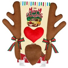 Reindeer Antlers for Cars Kit Nose and Tail, Car Reindeer Antlers  Nose for