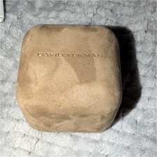 David Yurman 18k Yellow Gold Diamond Band Ring with Jewelry Box