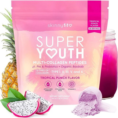 #ad #ad SkinnyFit Super Youth Multi Collagen Peptides Tropical Punch 266g $27.94