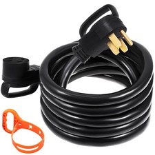 NEMA 14-50P to 14-50R 25FT 50A RV Power Cord STW Jacket 6AWG/3C+8AWG/1C