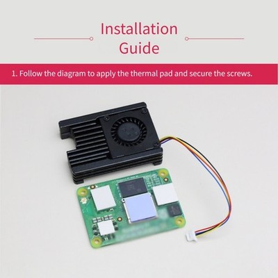 Radiator für Raspberry Pi Compute Module 5 mit für PWM Lüfter Unterstützung