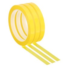 Confezione da 3 nastri per lavagna bianca, 11 mm 0,43 pollici nastro artistico cancellazione a secco, giallo scuro