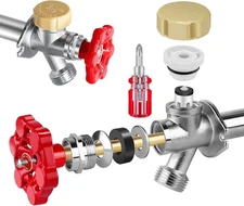 Outdoor Faucet Repair Kit, ASSE 1019-A Vacuum Breaker Outside Silver 