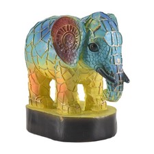 Image of Animal Table Lamp Dyed Resin Elephant Lamp Desktop Night Light Table Night3812