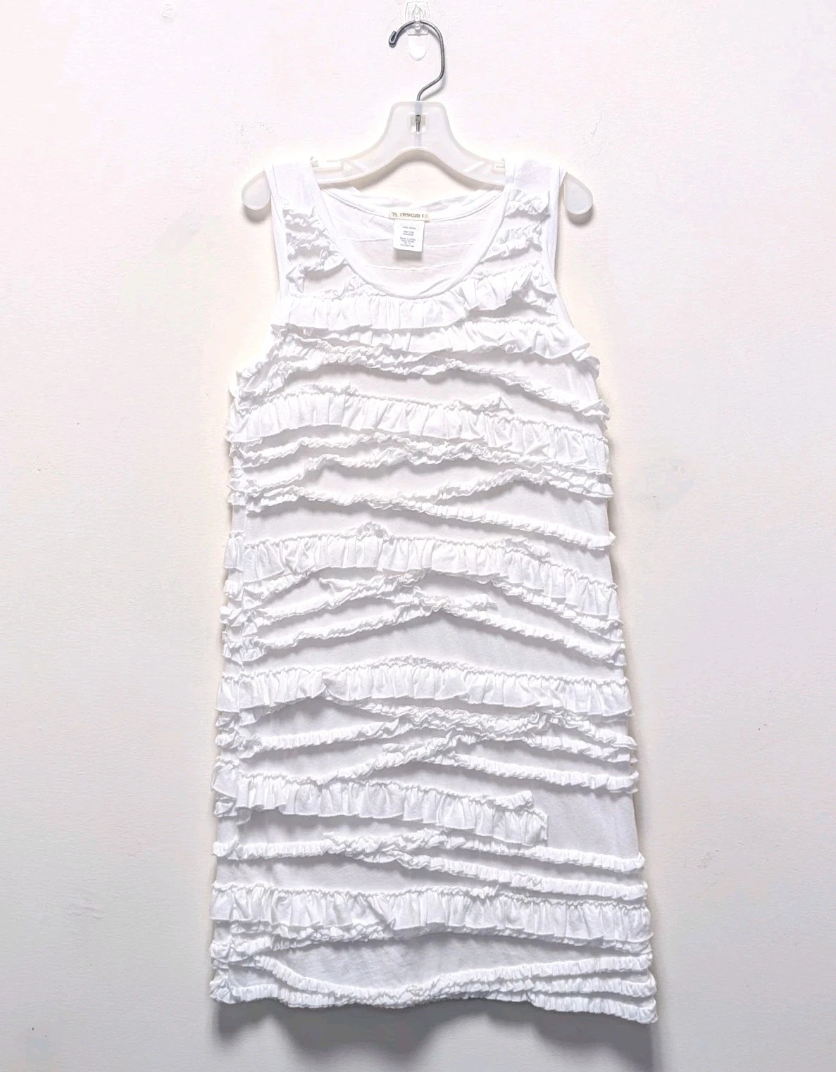Crewcuts Girls White Ruffle Dress Size 8 Sleeveless Cotton Tiered Boho Preppy
Opens in a new window 