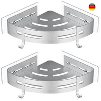 Duschablage Ohne Bohren Metall 2 Etagen Silber Rostfrei Badregal