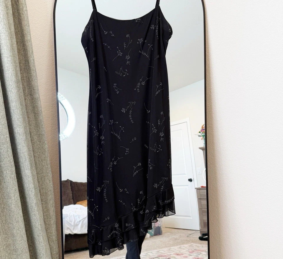 Vintage City Triangles Womens Fairy Grunge Midi Slip Dress Size Large Whinsigoth - Image 3 of 4