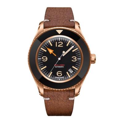 Undone Basecamp Vintage Automatique Acier Or soldes Rose Noir Cuir Marron Homme Montre
