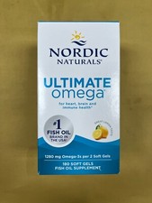 1 New Nordic Naturals Ultimate Omega Lemon 1280mg - 180 Soft Gels Exp. 07/2026