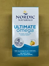 1 New Nordic Naturals Ultimate Omega Lemon 1280mg - 180 Soft Gels Exp. 07/2026