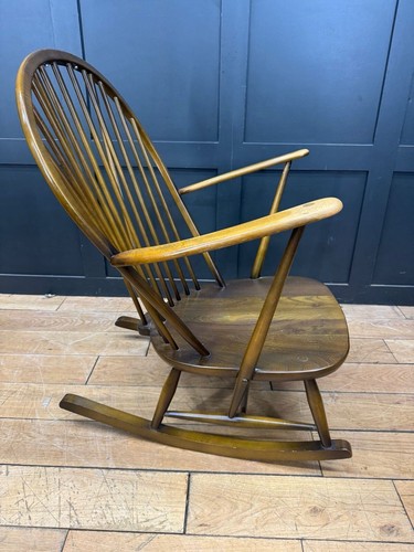 Ercol Grandfather Rocking Chair Model 315 With Original Cushions / Armchair B - Picture 4 of 6