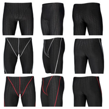 Men's Sharkskin Pattern Swimming Trunks Swim Jammers Racing Training Swimwear